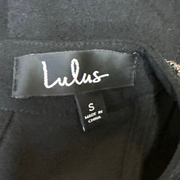 Lulus Black Silver Studded Beaded High Neck Sleeveless Mini Sheath Dress Size S - Picture 4 of 5